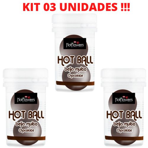 KIT 03 BolinhaS Beija Muito Chocolate HotFlowers – Sexshop