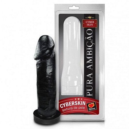 Capa Peniana Black em CyberSkin 16x4,5cm Sexy Fantasy - Sex shop