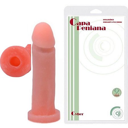 Capa Peniana em CyberSkin Super Macia 18,5X4cm - Sexshop