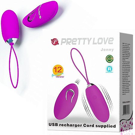 Vibrador com Controle Remoto Recarregável USB - Pretty Love Jenny