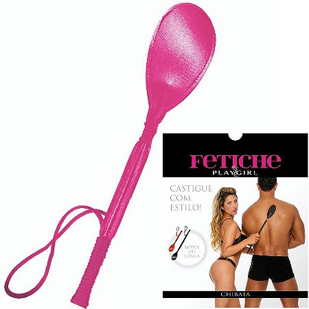 Chibata Erótica BDSM média 30cm rosa - Sex shop