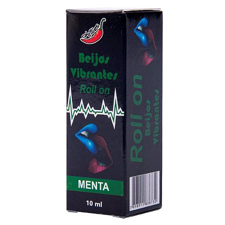 Gel do Beijo Sexo Oral Vibrante em Rollon 10ml Menta - Chillies - Sex shop