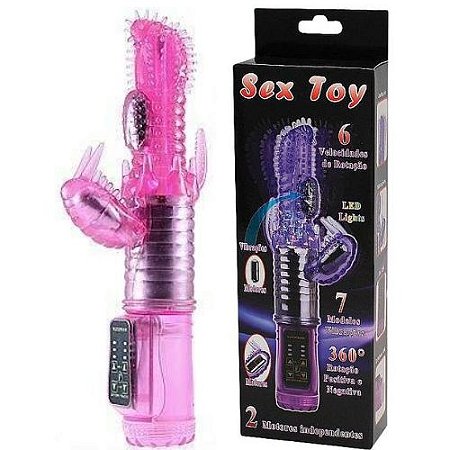 Jack Rabbit ponto G Rosa - Vibrador Rotativo - Sex shop