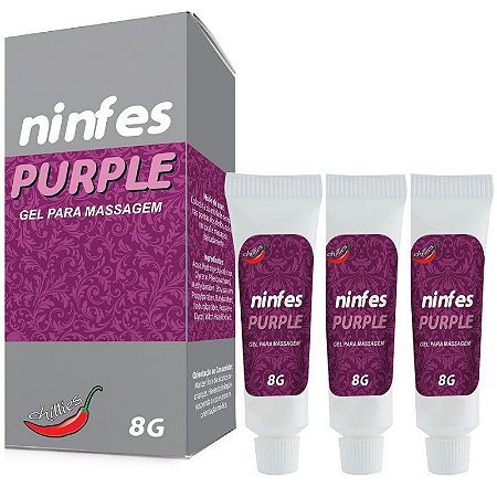 Kit 03 Adstringente Ninfes Sempre Virgem Purple 8gr Chillies - Sexshop