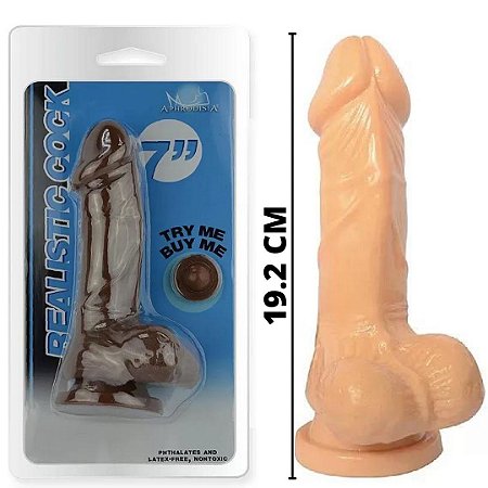 Prótese Realística – Realistic Cock 18cm Aphrodisia Sex shop