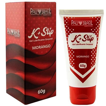 Lubrificante K+ Slip Aromático 60g Morango - Sex shop