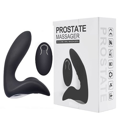 Estimulador de Próstata Com Plug Anal e Controle 12 Velocidades