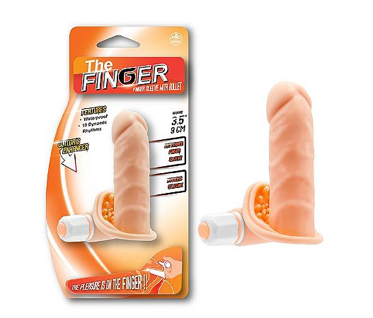 Massageador Finger 9cm Silicone - Com Vibrador 10 Velocidades - Sex shop