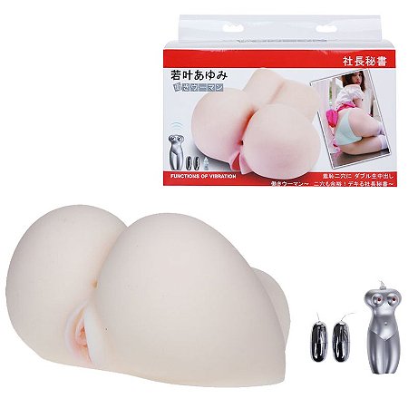 Masturbador bumbum feminino realístico com cápsula dupla - Sexshop