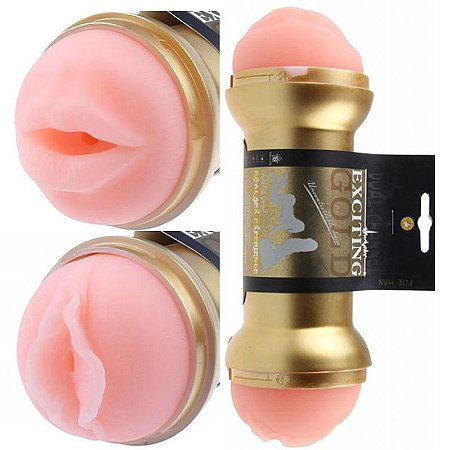 Masturbador Masculino Vagina e Boca Halteres - Sex shop