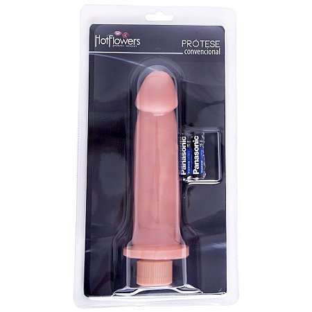 Pênis com vibrador interno 18x4,5 Hot Flowers - Sexshop