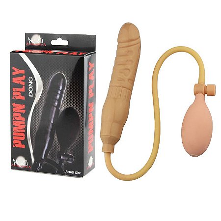 Pênis Inflável com Válvula Controladora de Pressão - PUMPN PLAY DONG - Sexshop