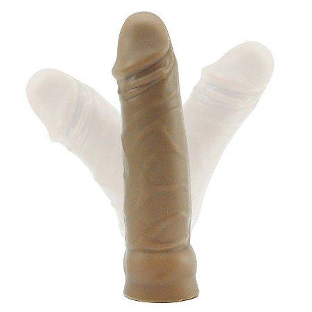 Penis Realístico Em Cyberskin Com Vertebras e Base 16 Cm