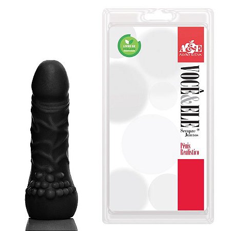 Pênis Pequeno Massager - Com base massageadora - 13x3 cm na cor preto - Sex shop