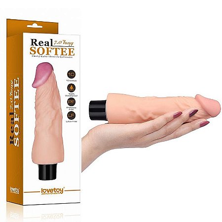 Pênis Real 7.0" com Vibrador - Lovetoy - Sexshop