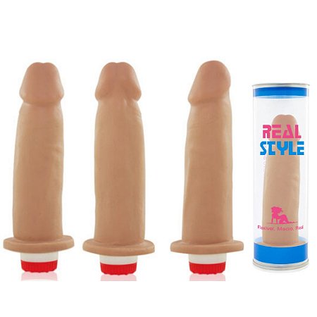 Pênis Real Peter Style 16 cm Com Vibrador - Sex Shop