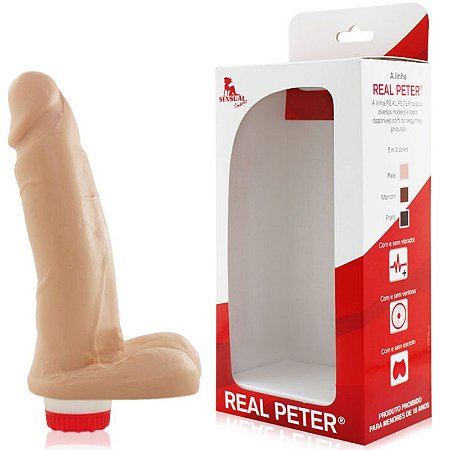 Pênis Real Peter vibrador Galã - 4,5x15cm