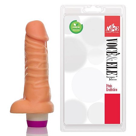 Pênis Realístico Nervoso com Vibro Pele - Sex shop