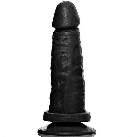 Pênis Realístico Prótese 6 com Ventosa Modelo C Preto - Sexshop