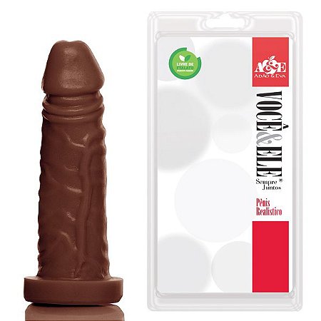 Pênis Realístico Prótese 6 Modelo A Marrom - Sexshop