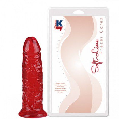 Pênis Realístico Vermelho 13 x 3,3 cm - Sexshop