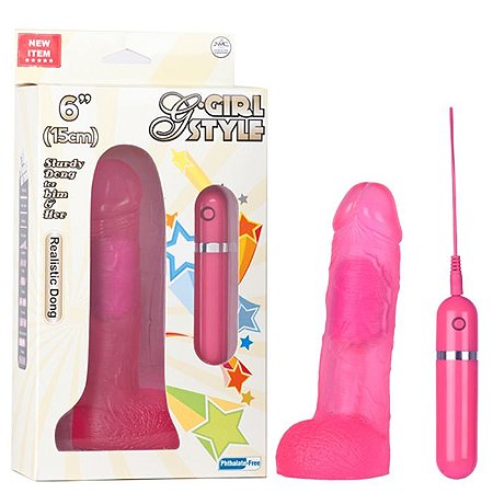 Pênis rosa translúcido 10 velocidades - G GIRL STYLE - NANMA - Sexshop