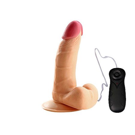 Pênis rotativo com escroto e função auto aquecimento - Sexshop