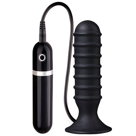 Plug anal 13cm com ventosa e 10 vibrações - THRILLER ASS BUTTPLUG - NANMA - Sexshop