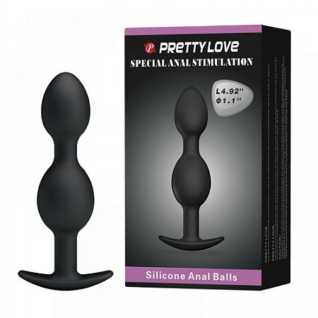 Plug Anal com Duas Esferas com Peso Interno - PRETTY LOVE SPECIAL ANAL STIMULATION - Sexyshop