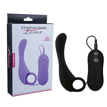 Plug anal em silicone 10 vibrações - Sex shop