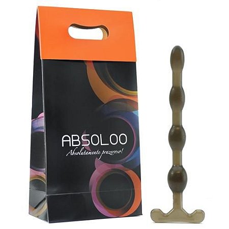 Plug Anal Ondulado Silicone Anatômico Cor Fumê 24 Cm