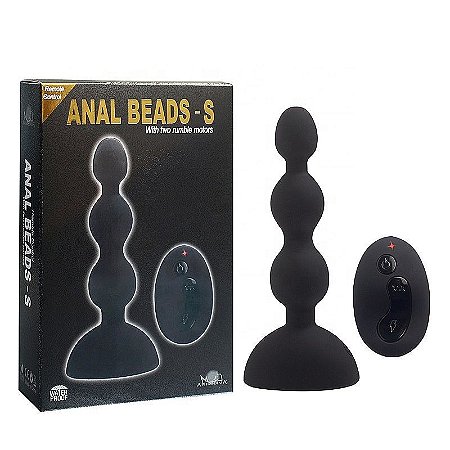 Plug Anal Ondulado Vibrador controle Remoto - Anal Beads-S - Aphrodisia