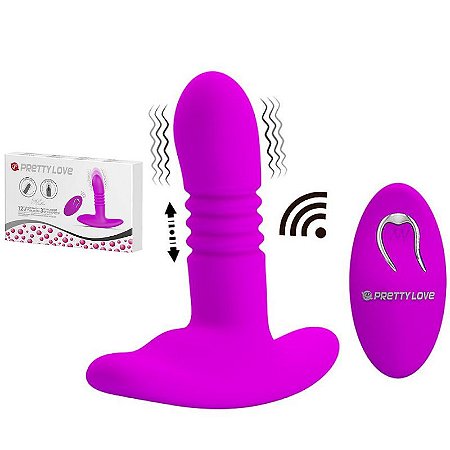 Plug Anal Vibrador Vai e vem Heather - Pretty Love - Sex shop