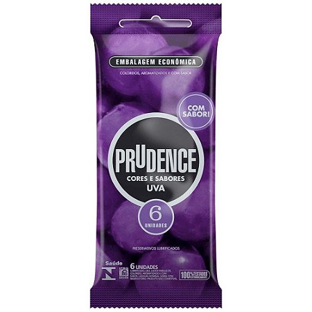 Preservativo Uva com 6 unidades Prudence - Sex shop