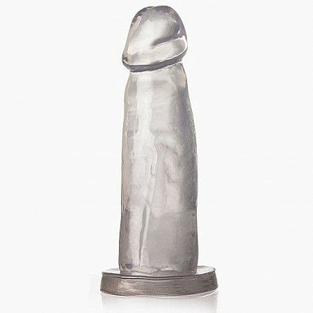 Prótese Pênis Realístico e Macio 14,5x4cm Dildo Translucido