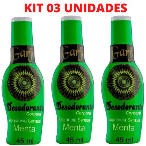 kit 03 Desodorante intimo Aromático Menta 45ml Garji – Sex shop