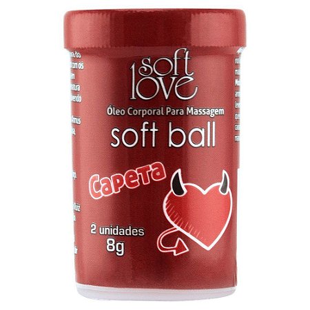 SoftBall Bolinha Capeta Drink 2 unidades SoftLove - Sexshop