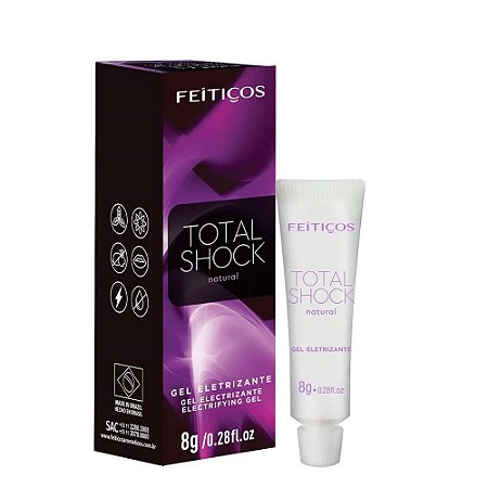 Total Shock Gel Eletrizante 8g Feitiços Aromaticos - Sexshop