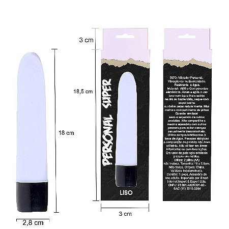 Vibrador Clássico Personal de 18 cm - Estimulação Anal e Vaginal - Sexshop