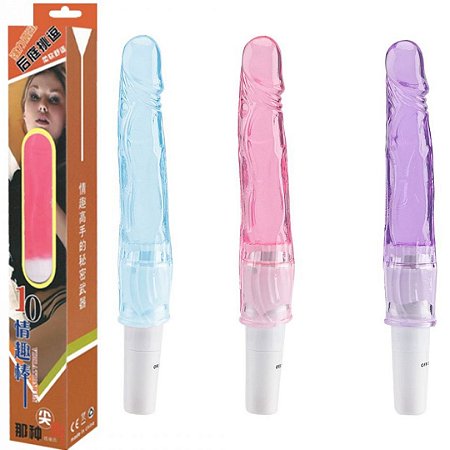 Vibrador com Capa Formato Pênis Removível - Sexshop