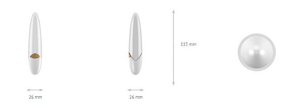 Vibrador D2 - White - OVO LifeStyle - Sex shop