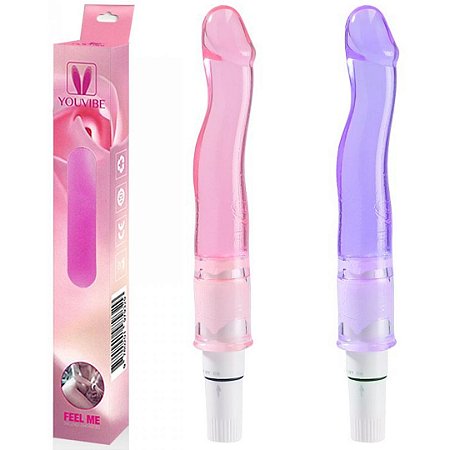 Vibrador em Jelly com Capa Removível em Formato de Pênis