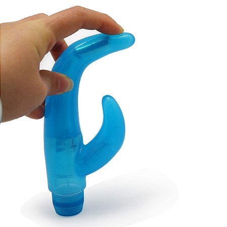 Vibrador Jelly duplo, Vagina e Clítoris - Sexshop