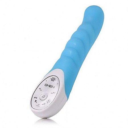 Vibrador MP3 Vibe - Vibre conforme a Música - Azul - Eva Collection - Sexshop