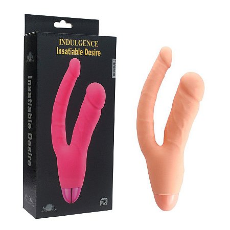 Vibrador para Dupla Penetração Formato Pênis com 10 Modos de Vibração - Sexshop