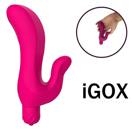 Vibrador Estimulação Dupla Pongo G em Silicone - Sexshop