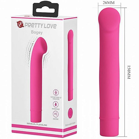 Vibrador Ponto G e Massageador Bogey - Pretty Love