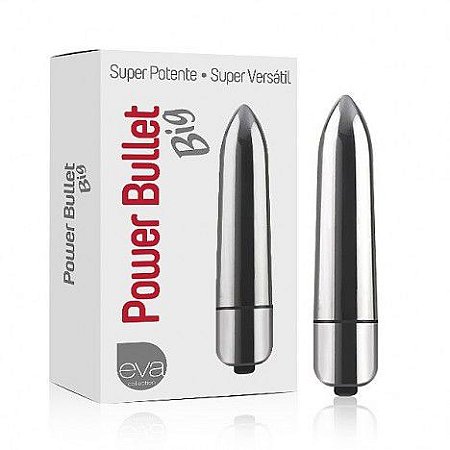 Vibrador Power Bullet Big Prateado - Sexshop
