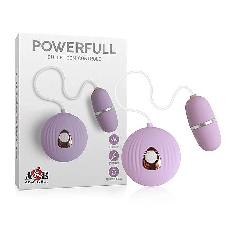 Vibrador PowerFull Bulllet com Controle - 7 velocidades à prova d´água - Sex shop