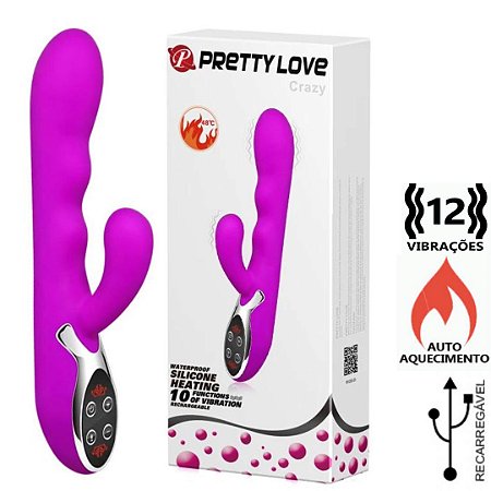 Vibrador Pretty Love Crazy Hot Pink 07 funções vibro e pulse - Sexshop